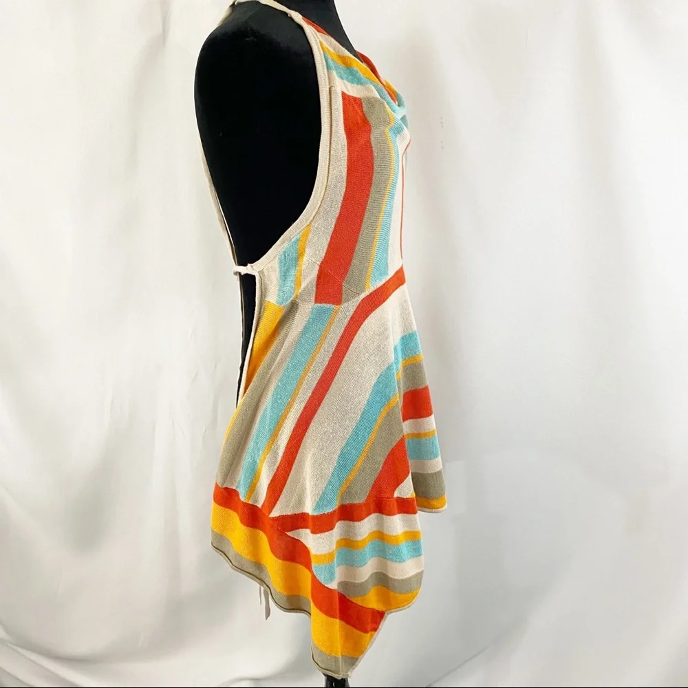 Nanette Lepore Stripe Cover Up Apron - Picture 3 of 5
